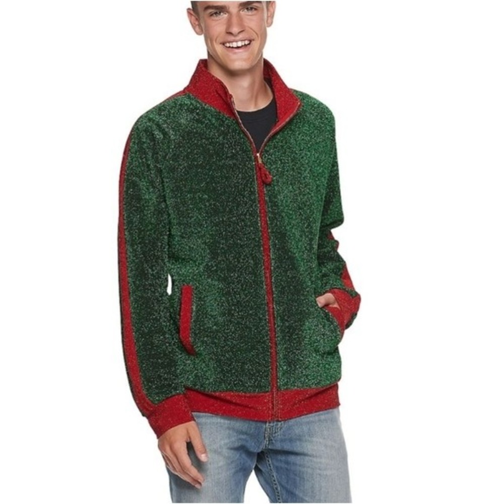Men's Sparkle Track Jacket NWOT L